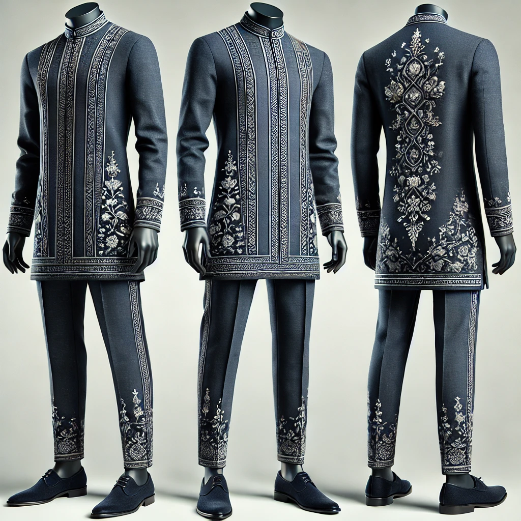Ensemble bleu nuit Mandingue
